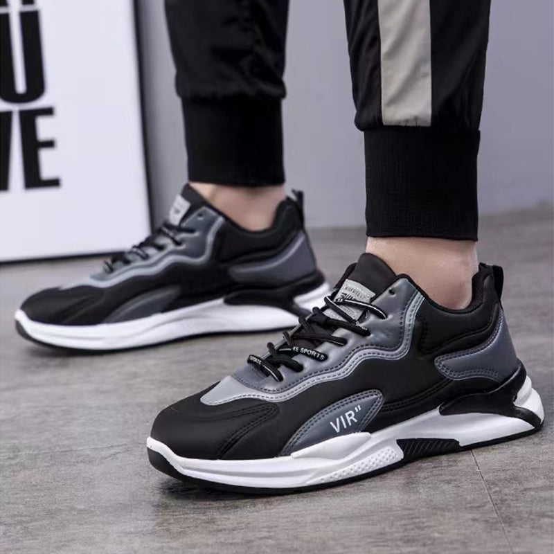 
                  
                    Fashion Black White Sneakers Casual Outdoor Lightweight Breathable Sports Shoes For Men
                  
                