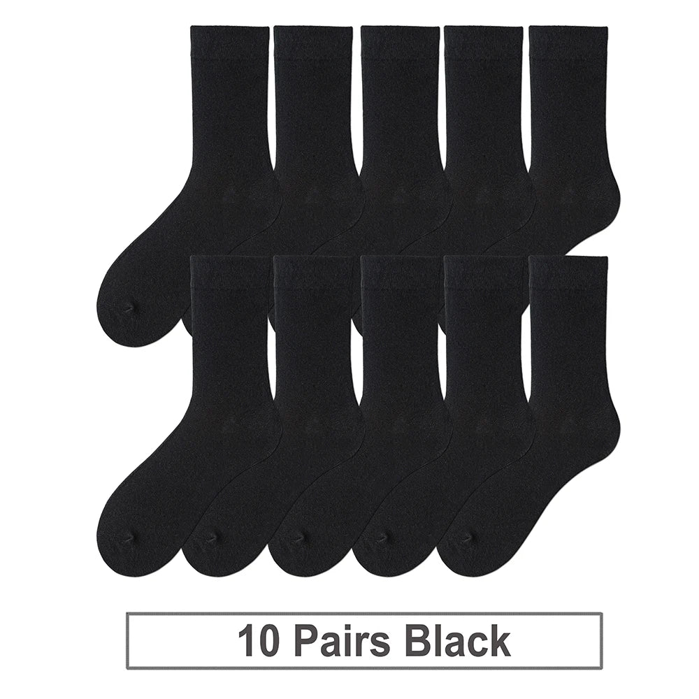 
                  
                    10 Pairs/Lot New Men's Cotton Socks New styles Black Business Men Socks Soft Breathable Autumn Spring for Male White - MOUNT
                  
                