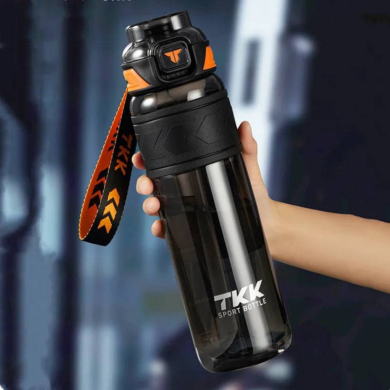 1000ml/1500ml High Quality Tritan Material Water Bottle With Straw Portable Durable Gym Fitness Outdoor Sport Drinking Bottle - MOUNT