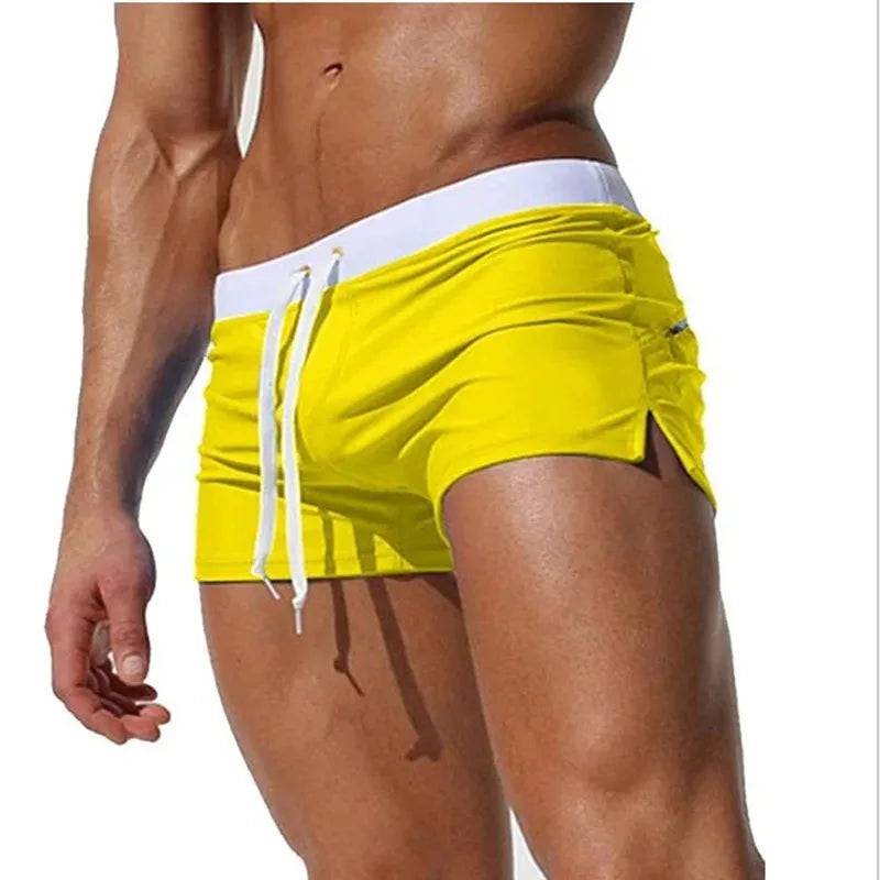 11 Colors Summer Swimwear Men Slim Fit Swimsuit Boy Swim Suits Boxer Shorts Swimming Trunks Swimming Beachwear - MOUNT