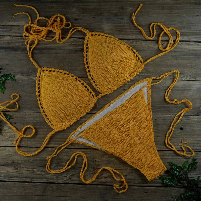 
                  
                    13 Color Women's Swimwear Push up Swimsuit Handmade Crochet Bikini Sets Lining Swim Trunks - MOUNT
                  
                