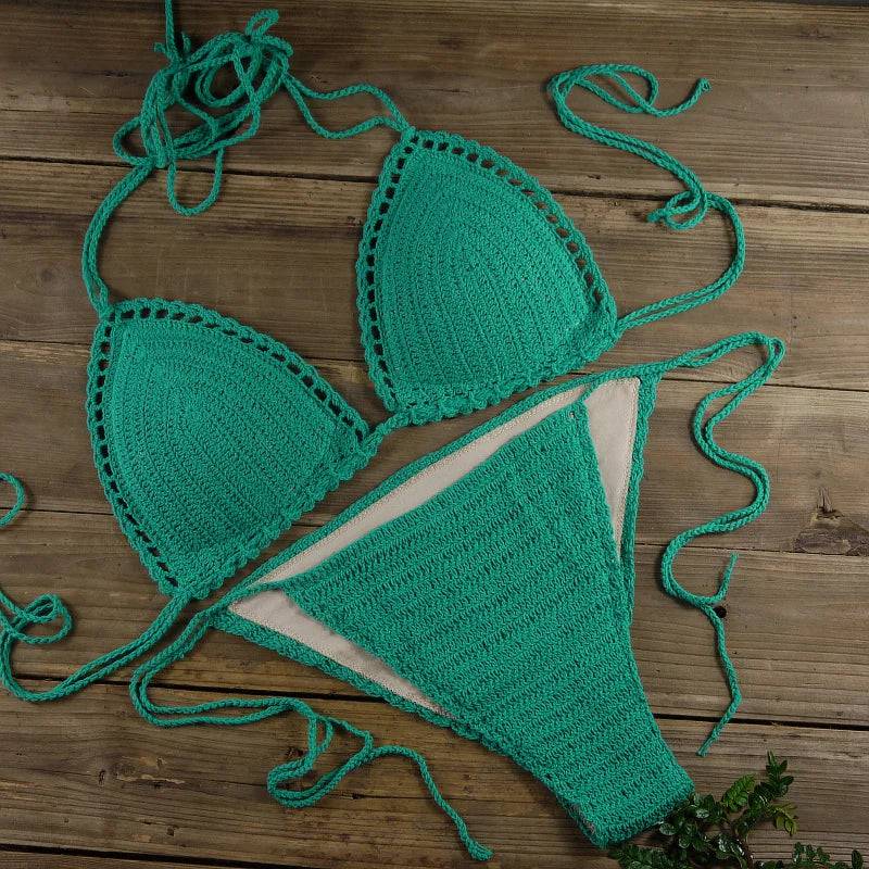 
                  
                    13 Color Women's Swimwear Push up Swimsuit Handmade Crochet Bikini Sets Lining Swim Trunks - MOUNT
                  
                