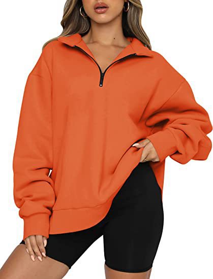 
                  
                    Comfort and Style with our Women's Zip Turndown Collar Sweatshirts
                  
                