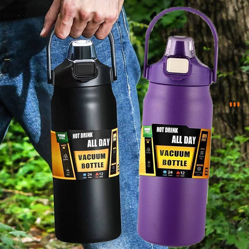 1500ML Stainless Steel Thermo Bottle Portable Thermos Large Capacity Thermo Water Bottle Tumbler Thermoses Outdoor Vacuum Flasks - MOUNT