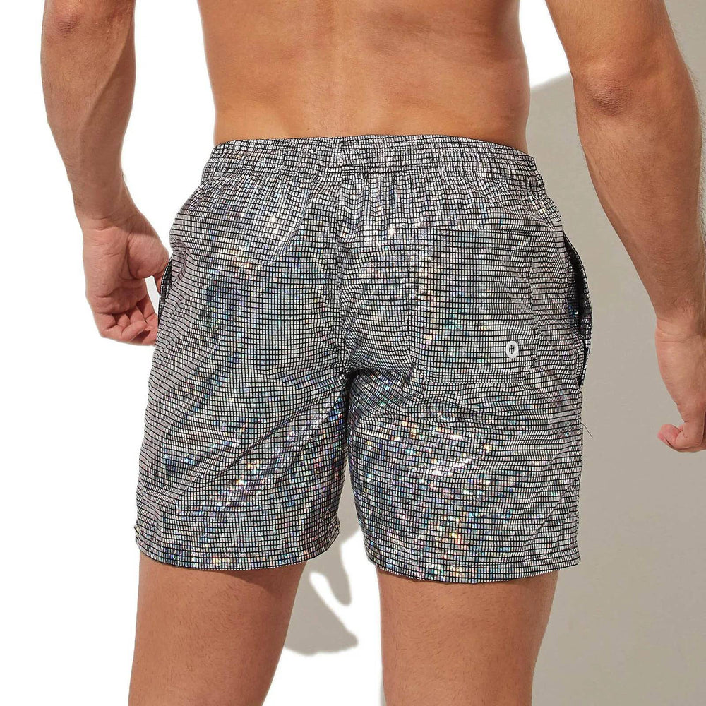 
                  
                    150g Mens Summer Beach Shorts Plus Size Glittering Swimming Boxer Underpants 100% Polyester Solid Plaid String Board Short - MOUNT
                  
                