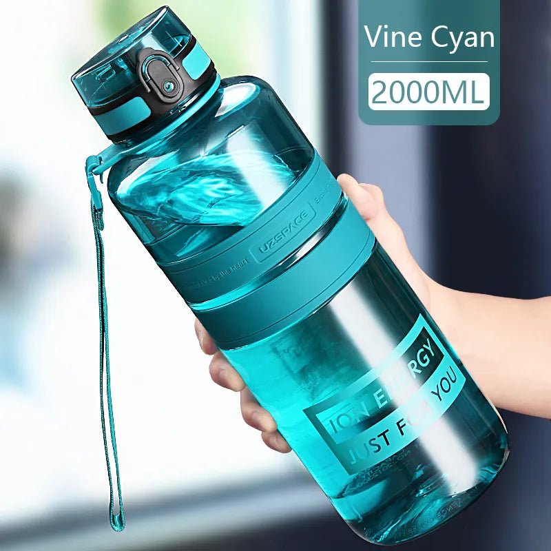 1L 1.5L 2L Fitness Sports Water Bottle Large Capacity Eco-Friendly Plastic Portable Leakproof - MOUNT