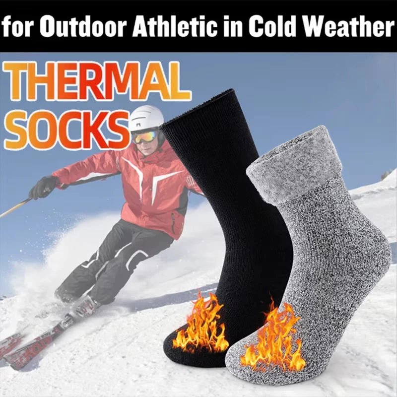 
                  
                    2 Pairs Pack Winter Thermal Socks For Men Women Cold Weather Insulated Socks Outdoor Hiking Skiing Warm Snow Thick Heated Socks - MOUNT
                  
                