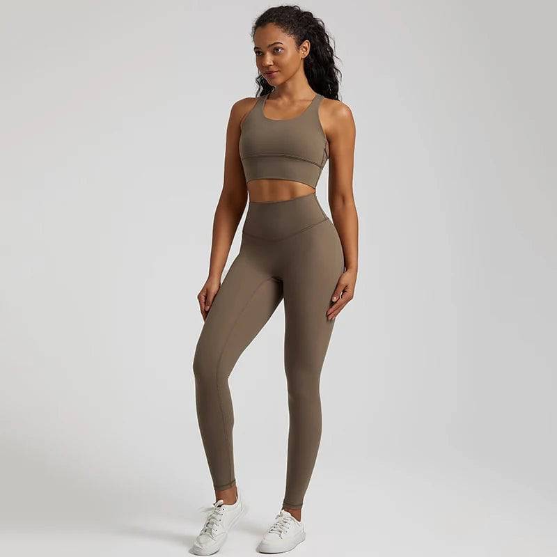 
                  
                    2 Piece Buttery Soft Yoga Set Women Sportswear Workout Outfit Gym Clothing Strappy Sports Bra High Waist Leggings Sports Suits - MOUNT
                  
                