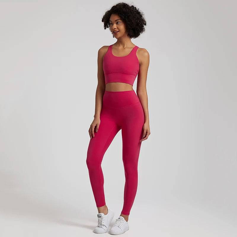 
                  
                    2 Piece Buttery Soft Yoga Set Women Sportswear Workout Outfit Gym Clothing Strappy Sports Bra High Waist Leggings Sports Suits - MOUNT
                  
                