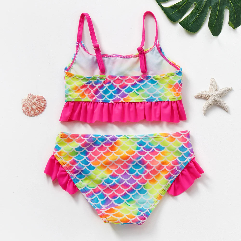 
                  
                    2~12Y Toddler Baby Girls swimsuit Ruffle style Girl Swimwear High quality Kids Bikini set Swimming outfit for kid girls
                  
                