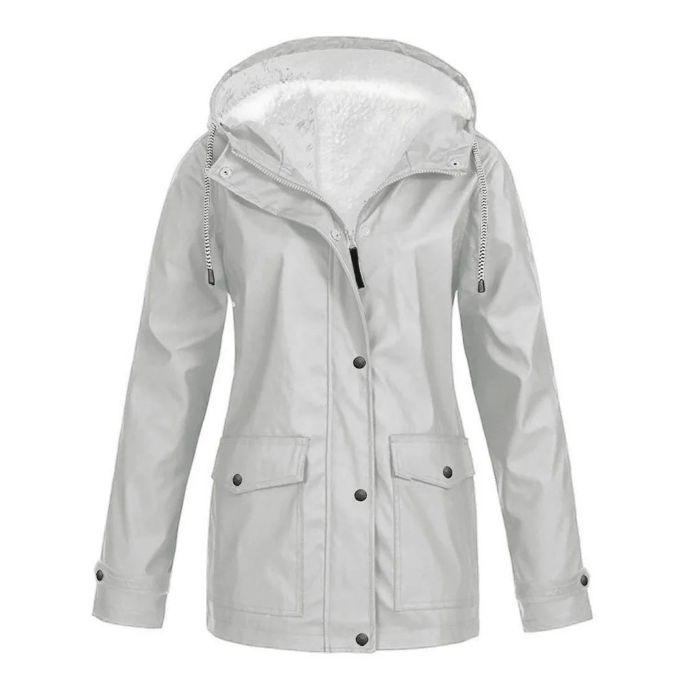 
                  
                    Women's Autumn Winter Plus Velvet Outdoor Jacket Windproof Waterproof Mountaineering Hooded Coat
                  
                