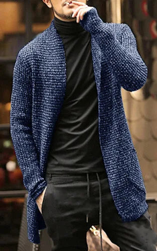 
                  
                    MOUNT Medium Length Men's Cardigan Knitting Wool Solid Thick Warm Autumn Winter Fit Comfortable...
                  
                