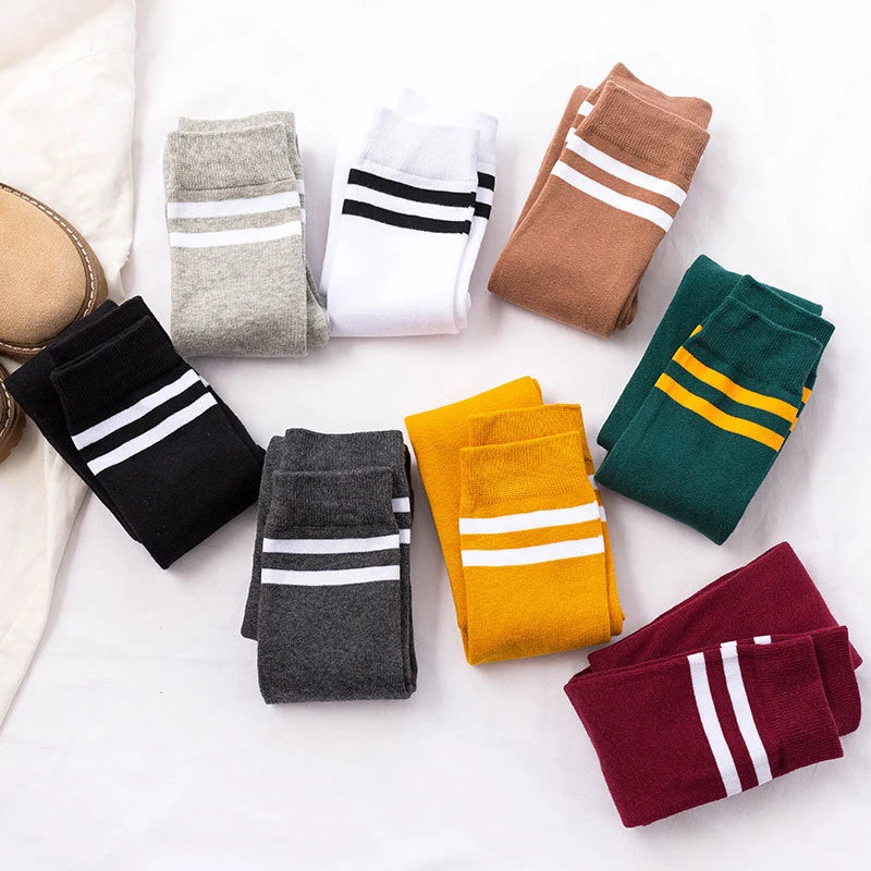 
                  
                    New Sexy Medias Black White Striped Long Socks Women Over Knee Thigh High Over The Knee Stockings Ladies Girls Warm Knee Socks
                  
                