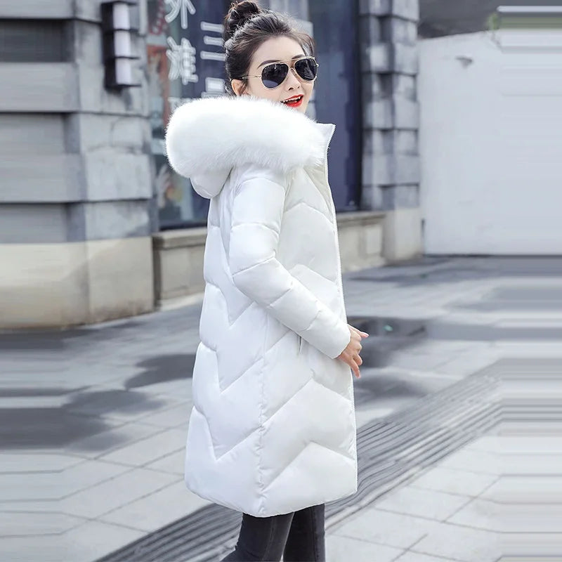 
                  
                    7XL Fashion Coats Winter Jacket Women Parka New 2024 Hooded Long Female Coat Office Lady Warm Down Jacket Fur Winter Coat Women
                  
                