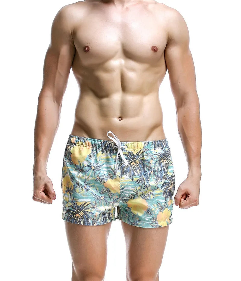 
                  
                    SEOBEAN Summer Hot Short Men Board Shorts Coconut Leaf Pattern Sea Beach Style Men's Shorts Men Quick Dry Shorts Trunks
                  
                