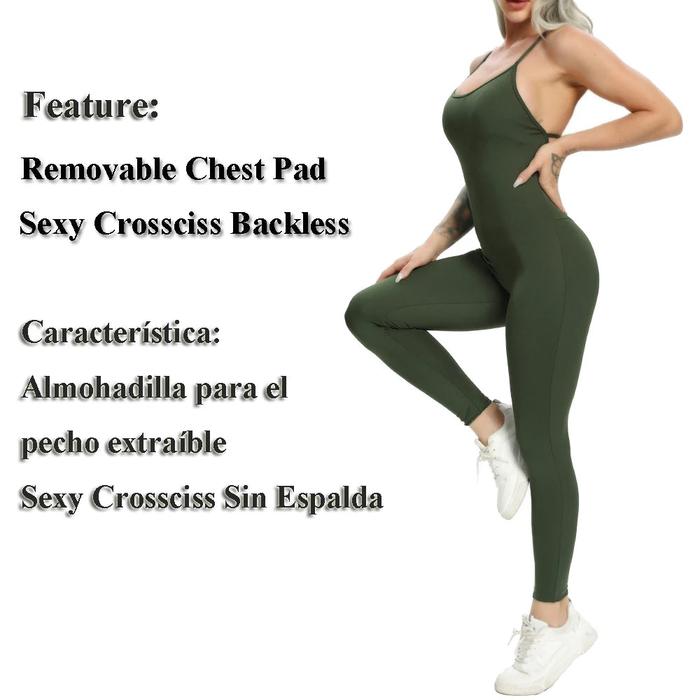 
                  
                    Women Jumpsuit Fitness Crisscross Backless Bodysuits
                  
                