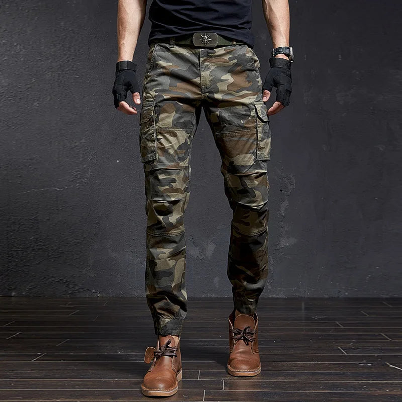 
                  
                    Fashion High Quality Slim Camouflage Casual Tactical Cargo Pants Male Streetwear Harajuku Joggers Men Clothing Camo Trousers
                  
                