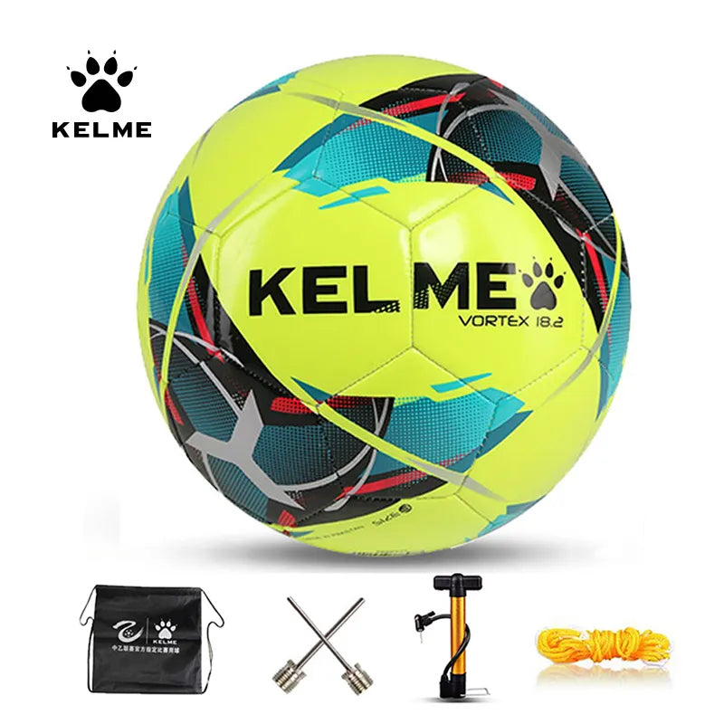 KELME Professional Football Soccer Ball TPU Size 3 Size 4 Size 5 Red Green Goal Team Match Training Balls Machine Sewing 9886130 - MOUNT