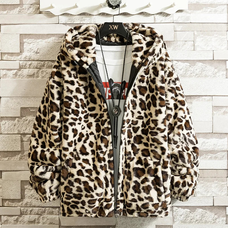 
                  
                    2023 Fall/winter Leopard Print Jacket Loose and Comfortable Cotton-padded Jacket Fashion Men's and Women's Autumn Warm Jacket
                  
                