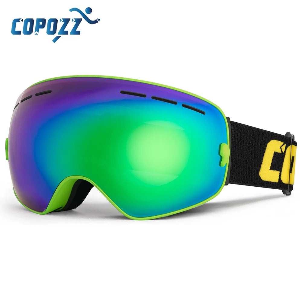Goggles Double Layers UV400 Anti-fog Big Ski Glasses Skiing Mask Snowboard Men Women Snow Goggles GOG-201 Pro