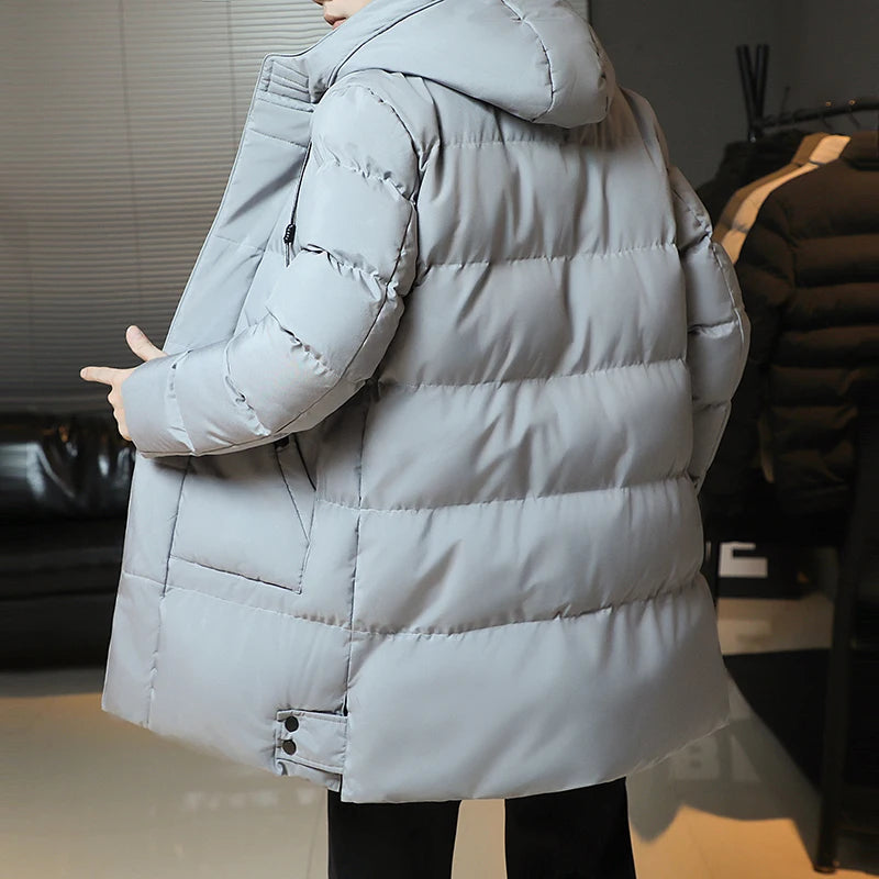 
                  
                    New Winter Fashion Youth Middle And Long Clothes Men'S Korean Version Popular Bread Down Cotton Thickened Warm Coat Boy
                  
                