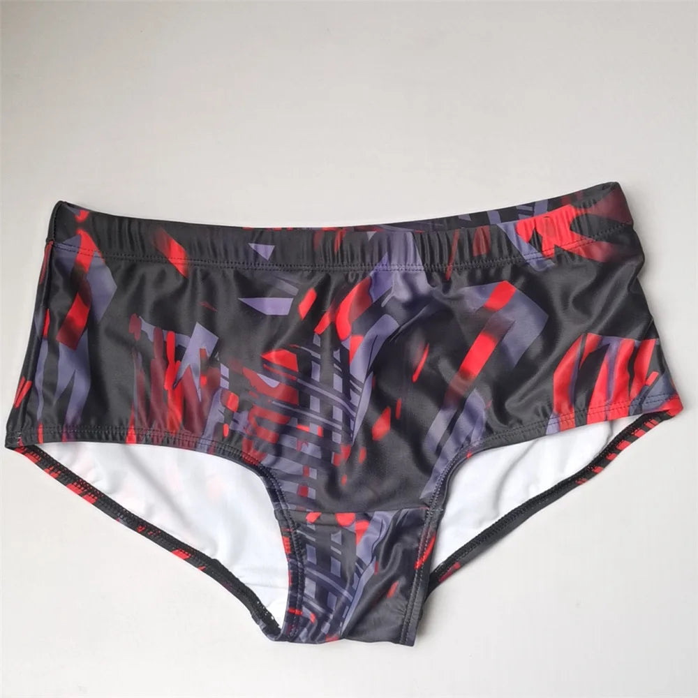 
                  
                    Men Swimwear Brazilian Traditional Cut Swimsuits Swim Bikini Surf Boxer Briefs Board Shorts Trunks Black and Red Sunga
                  
                