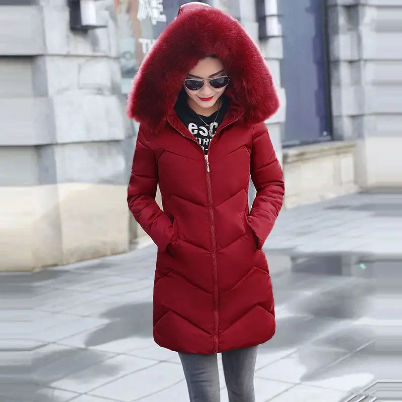 
                  
                    7XL Fashion Coats Winter Jacket Women Parka New 2024 Hooded Long Female Coat Office Lady Warm Down Jacket Fur Winter Coat Women
                  
                