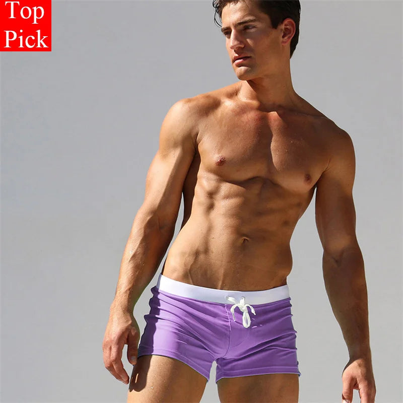 
                  
                    TOPPICK New Swimwear men swimsuit Sexy swimming trunks sunga hot mens swim briefs Beach Shorts mayo sungas de praia homens
                  
                