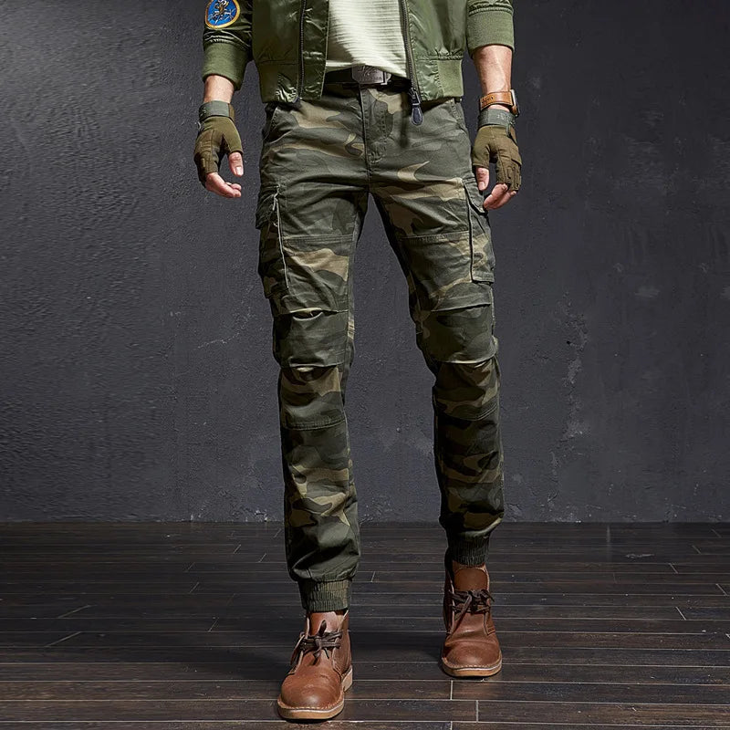 
                  
                    Fashion High Quality Slim Camouflage Casual Tactical Cargo Pants Male Streetwear Harajuku Joggers Men Clothing Camo Trousers
                  
                