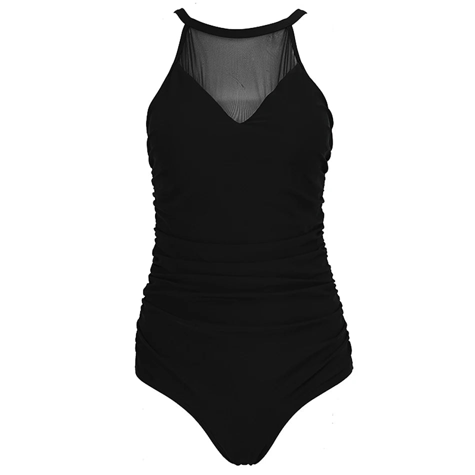 
                  
                    2024 Plus Size Swimwear Women One Piece Swimsuit Sexy Large Mesh 1 Retro Monokini Swimming Suit For Ladies Fat Bathing Suit 4XL
                  
                