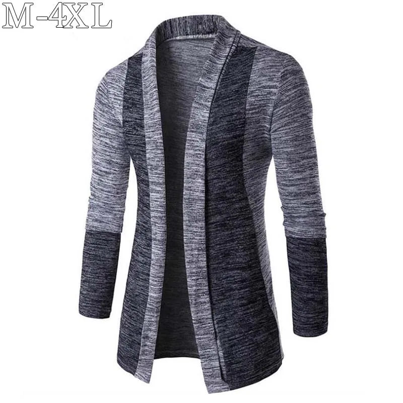 MOUNT Spring Autumn Sweater Men Long Sleeve Patchwork Thin Knitted Cardigan Men High Quality Casual Men Sweaters Slim Knitwear Coat