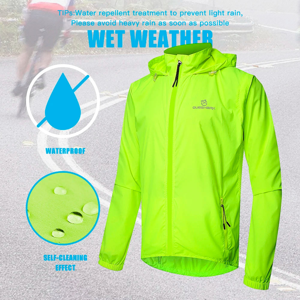 
                  
                    QUESHARK Men Windproof Waterproof Reflective Cycling Jacket MTB Bicycle Long Sleeve Windbreaker Sleeveless Vest Bike Coat Jersey
                  
                