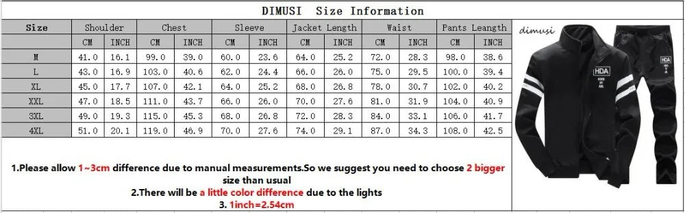 
                  
                    DIMUSI Autumn Winter Mens Sportwear Suits Male Outwear Tracksuit Sweatshirts 2PC Jacket+Pant Mens Hoodies Warm Sweatshirts,TA271
                  
                