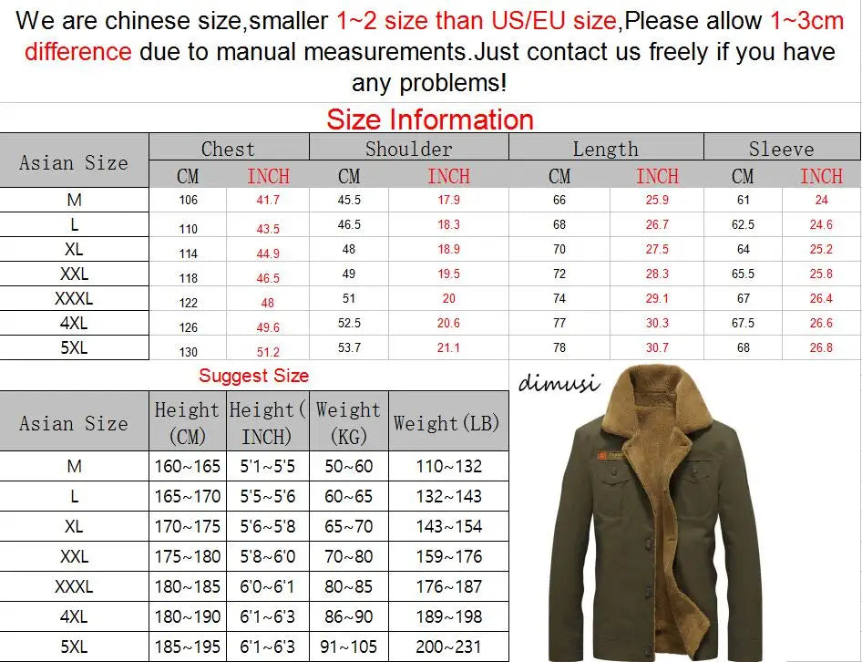 
                  
                    MOUNT DIMUSI Winter Jacket Mens Military Fleece Warm Coats Male Fur Collar Army Tactical Aviator...
                  
                