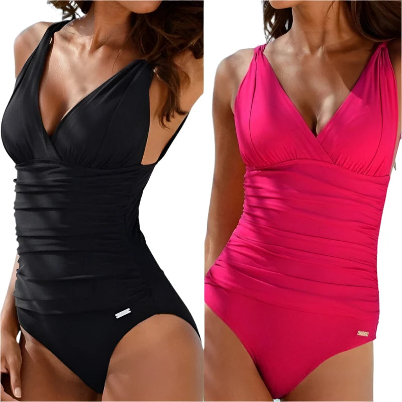 Sexy Large Size Swimwear Women One Piece Plus Size Swimsuit Closed Push Up Swimsuits Body 2024 Female Beach Wear Bathing Suit