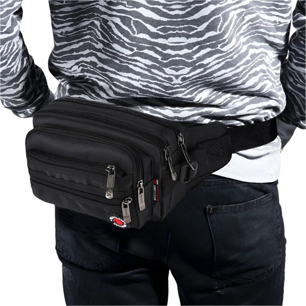 Waist Pack Casual Functional Fashion Men Waterproof Fanny Pack Women Belt Bum Bag Male Phone Wallet Pouch Bags Unisex 98011