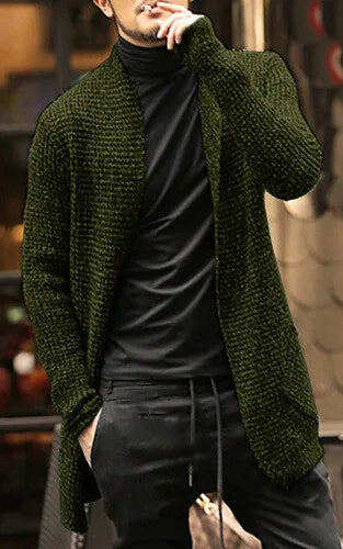 
                  
                    MOUNT Medium Length Men's Cardigan Knitting Wool Solid Thick Warm Autumn Winter Fit Comfortable...
                  
                