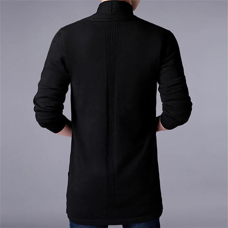 
                  
                    Sweater Coats Men New Fashion 2024 Autumn Men's Slim Long Solid Color Knitted Jacket Fashion Men's Casual Sweater Cardigan Coats
                  
                