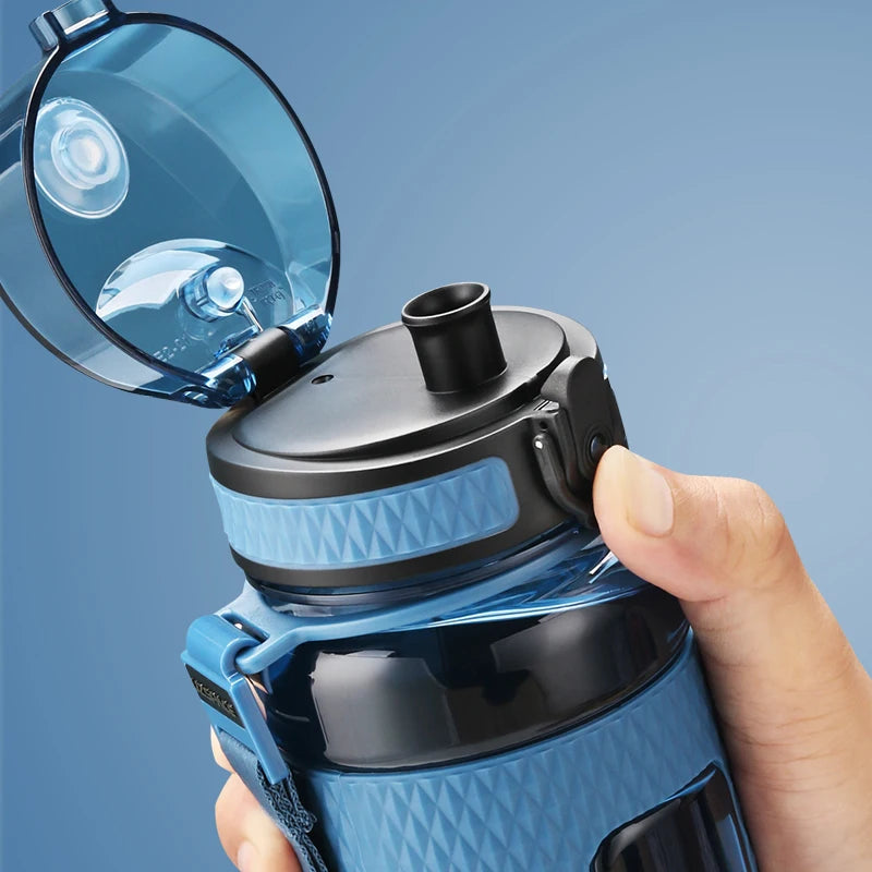 UZSPACE Sports Water Bottles Gym Leak-proof Drop-proof Portable Shaker Outdoor Travel Kettle Plastic Drink Water Bottle BPA Free - MOUNT