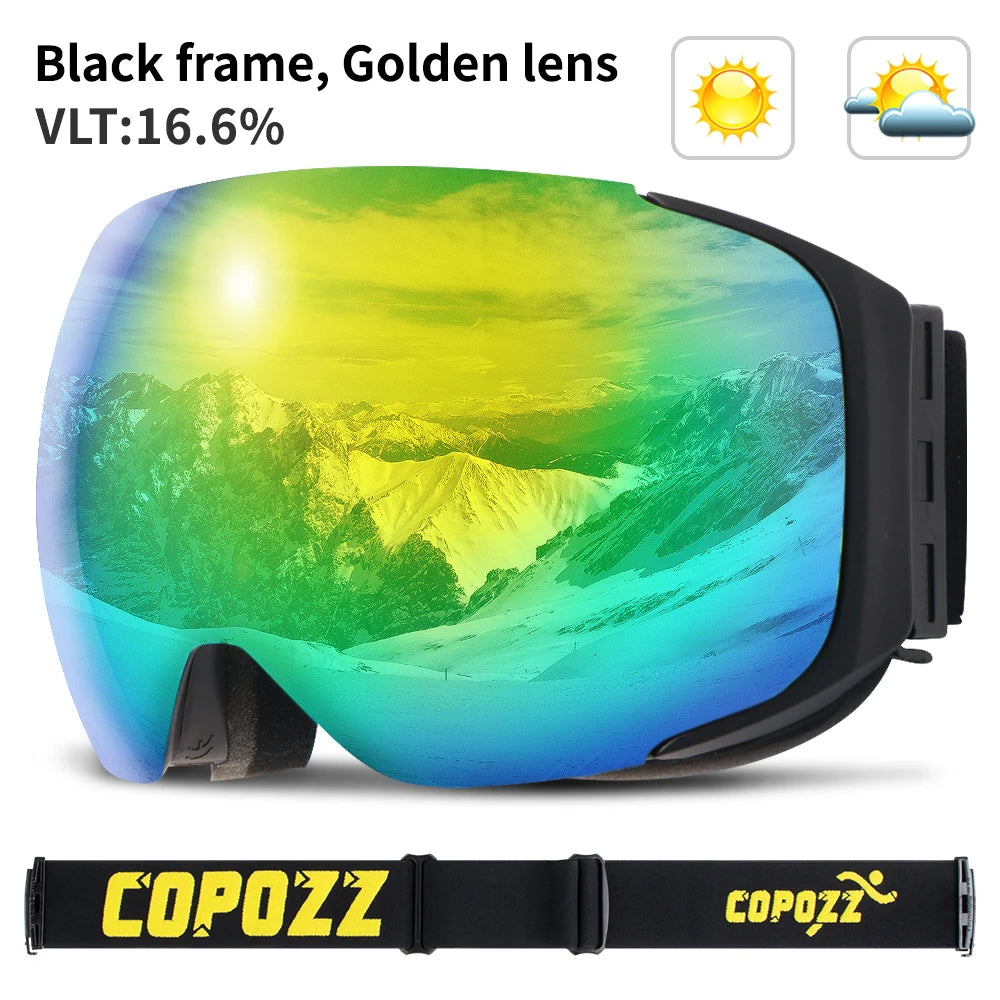 
                  
                    COPOZZ Magnetic Ski Goggles with Quick-Change Lens and Case Set 100% UV400 Protection Anti-fog Snowboard Goggles for Men & Women
                  
                