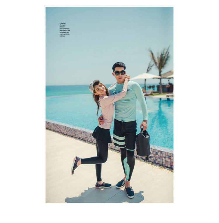 
                  
                    Men/Women Full Body Dive Skin Swimsuit Rash Guard Long Sleeve Long Pant Couple Bathing Suit Solid 4 Pieces Surfing Wear Swimwear
                  
                