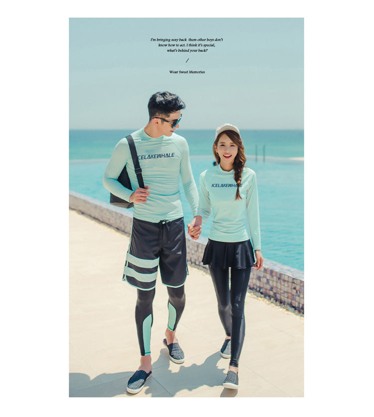 
                  
                    Men/Women Full Body Dive Skin Swimsuit Rash Guard Long Sleeve Long Pant Couple Bathing Suit Solid 4 Pieces Surfing Wear Swimwear
                  
                