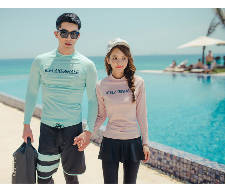 
                  
                    Men/Women Full Body Dive Skin Swimsuit Rash Guard Long Sleeve Long Pant Couple Bathing Suit Solid 4 Pieces Surfing Wear Swimwear
                  
                