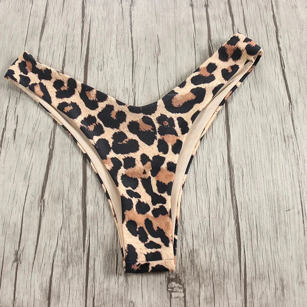 
                  
                    Sexy Women Bikini Swimsuit Push-up Bra Bikini Set Two Piece Swim Suit Swimwear Low-waisted Beachwear Leopard Bathing
                  
                