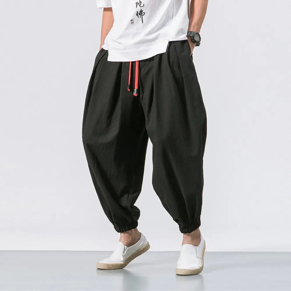 
                  
                    MOUNT New Trendy Men Harem Pants Loose Oversized Style Cotton and Linen High Quality Jogger...
                  
                