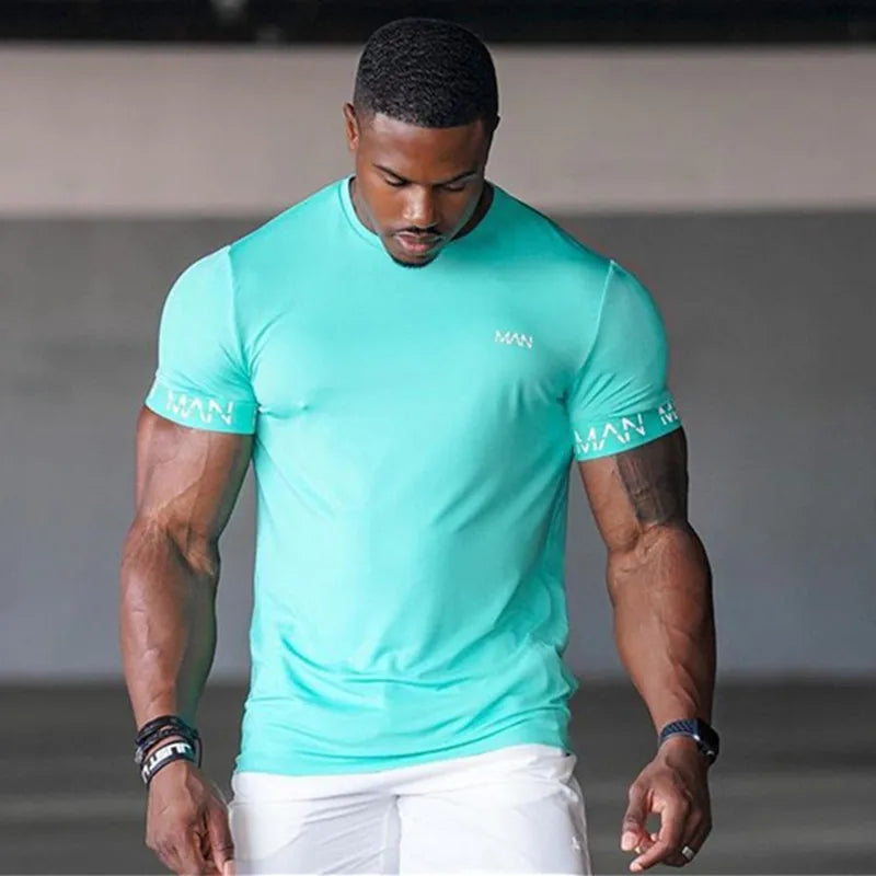 
                  
                    MOUNT New summer Shirt Men Short Sleeve quick-drying Gym T-Shirt  Running Fitness Tops Streetwear...
                  
                