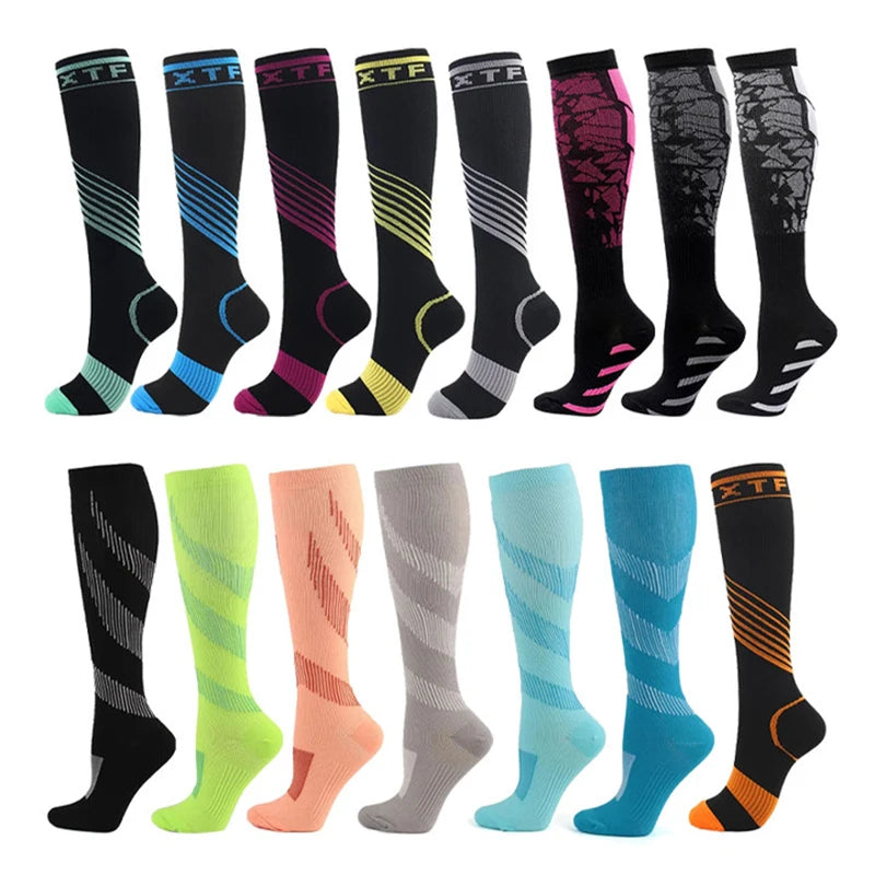 Varicose Compression Socks For Men Women Basketball Fitness Marathon Sports Socks For Doctors Swelling Diabetes Anti Fatigue New