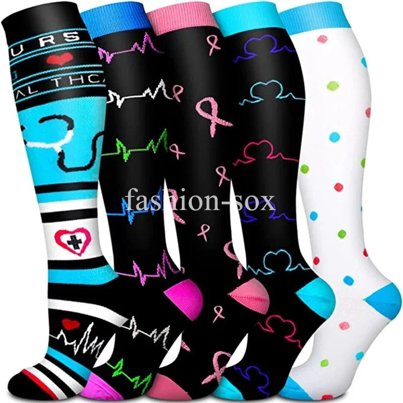 Compression Socks For Men's Basketball Football Running Cycling Socks Women's Leg Support Blood Circulation Varicose Veins Socks