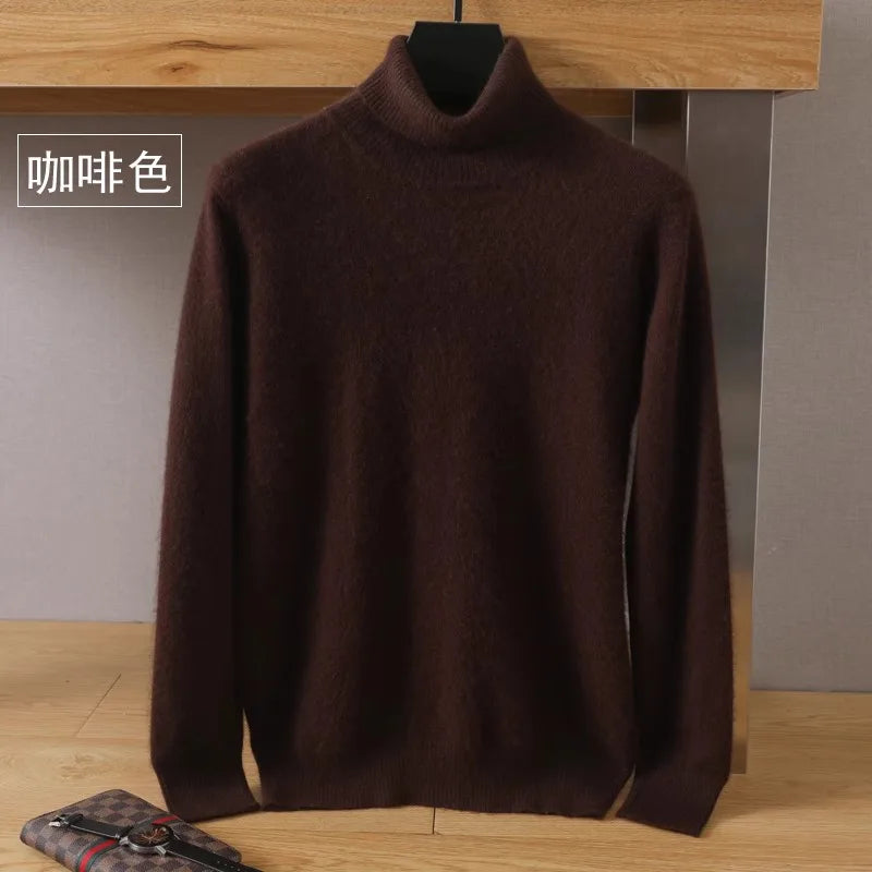 
                  
                    MOUNT Men's 100% pure Mink velvet Cashmere Sweater High Lapels Pullovers Knitted Winter New Tops...
                  
                