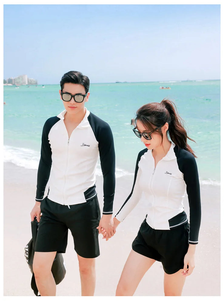 
                  
                    Korean Couple Split Diving Suit Women Men's Snorkeling Surfing Swimsuit Conservative Sun Protection Sports Pants Swimwear
                  
                